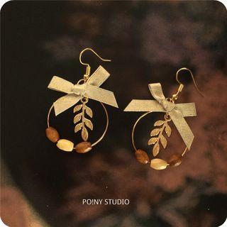 Bow Accent Hoop Earring