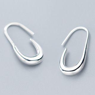925 Sterling Silver Polished Oval Earring 1 Pair - S925 Silver - Silver - One Size