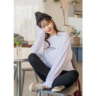 Tall Size Copyright Over-fit Long-sleeve T-shirt