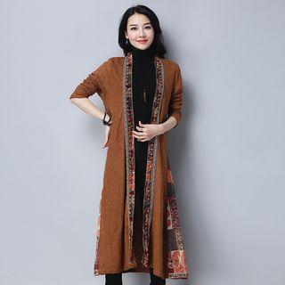 Patchwork Long Cardigan