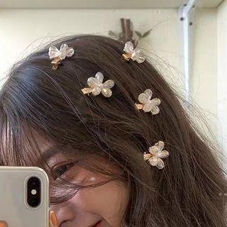 Flower Faux Pearl Faux Crystal Hair Clip / Set