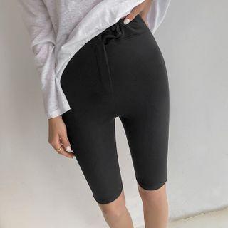 Zip-fly Biker Shorts