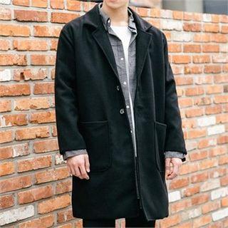 Single-breasted Wool-blend Coat