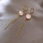 Geometry Fringed Drop Earring 1 Pair - Silver Needle - As Shown In Figure - One Size