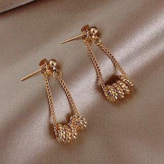 Layered Hoop Drop Earring 1 Pair - As Shown In Figure - One Size