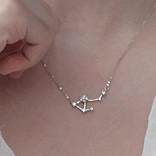 925 Sterling Silver Rhinestone Big Dipper Necklace