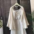 Crochet Knit Open Front Jacket