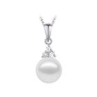925 Sterling Silver Pendant With Freshwater Cultured Pearl And Necklace
