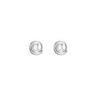 At Sign Sterling Silver Earring 1 Pair - Silver - One Size