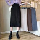 Slit Midi Knit Pencil Skirt