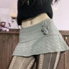 Low Waist Knit Mini Skirt