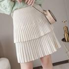 Mini Knit Layered Skirt