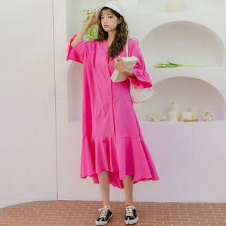 Plus Size V-neck Long Dress