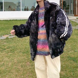 Tie-dyed Zip-up Fleece Jacket