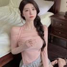 Halter Off-shoulder Cropped T-shirt