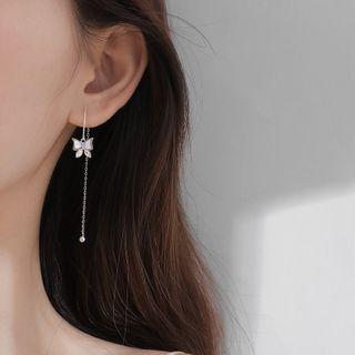 Butterfly Ear Stud 1 Pair - 925 Silver - As Shown In Figure - One Size