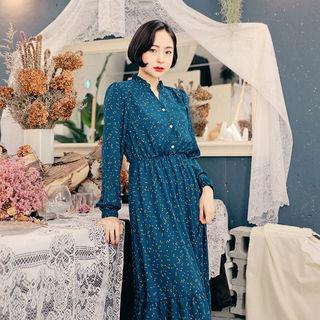 Dotted Long Shirtwaist Dress