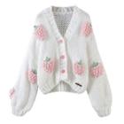 Strawberry Cardigan White - One Size