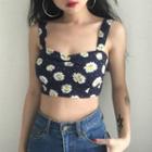 Flower Print Cropped Camisole