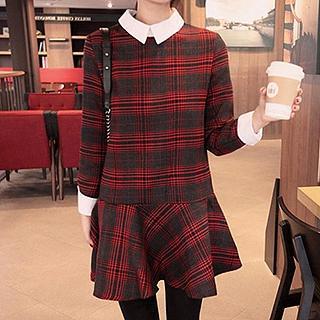Plaid Collar Dress