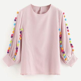 Pom Pom Chiffon Blouse