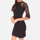 Lace Panel Bodycon Dress