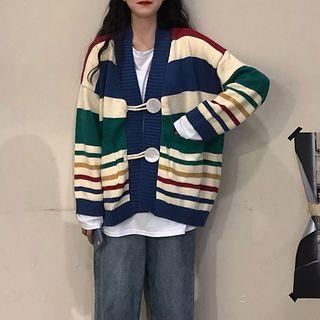 Striped Cardigan Stripe - One Size