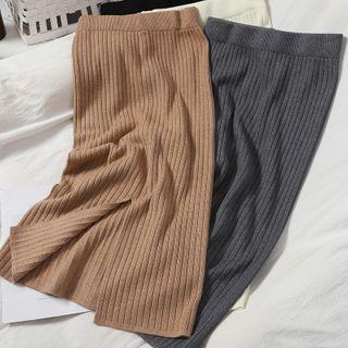 Midi Pencil Rib Knit Skirt