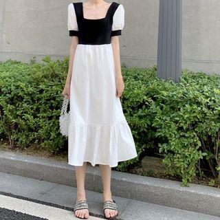 A-line Dress Black & White - One Size