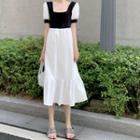 A-line Dress Black & White - One Size