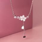 925 Sterling Silver Shell Flower Pendant Necklace S925 Silver - Necklace - One Size