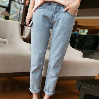 Plain Straight Cut Jeans