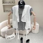 Set: Striped T-shirt + Tie-strap Vest