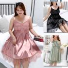 Spaghetti Strap Midi Lace Night Dress