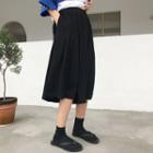 Pleated Culottes Black - One Size