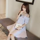Open Bangle Short-sleeve Dress