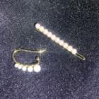 Faux Pearl Hair Clip / Earring / Set