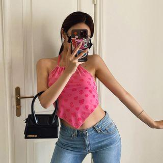 Haler Tie-back Patterned Top