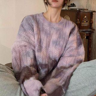 Dye Cable Knit Sweater