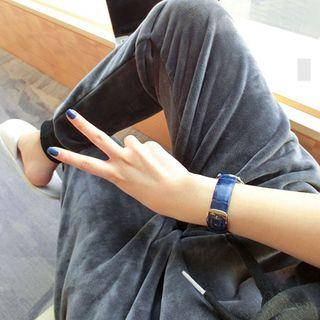 Velvet Drawstring Sweatpants