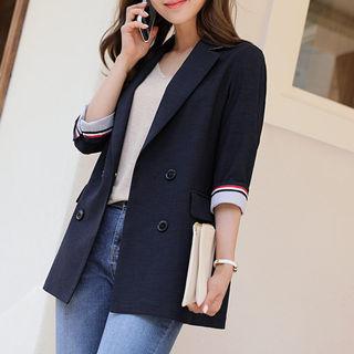 Single-breasted 3/4-sleeve Jacket