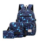 Set: Patterned Nylon Backpack + Crossbody Bag + Pouch