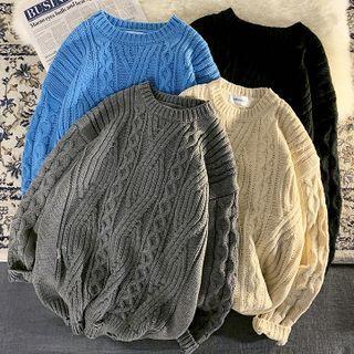 Thick Thread Twist Knit Sweater