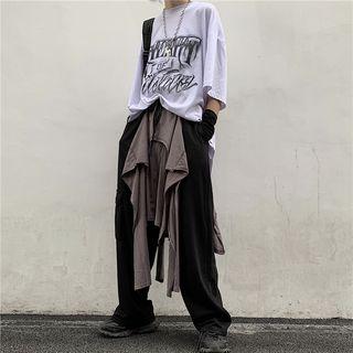 Mock Two Piece Straight Fit Pants