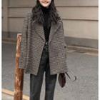 Tie Waist Plaid Coat
