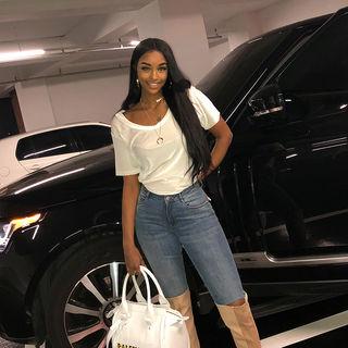Scoop-neck Velvet T-shirt