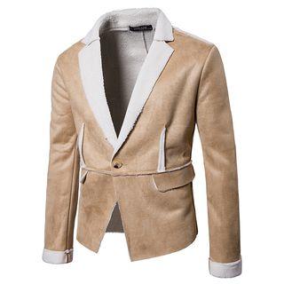 Fleece-lining Single Buttoned Jacket