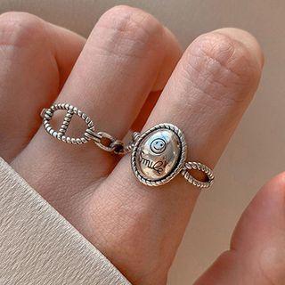 Geometric / Smiley Alloy Open Ring
