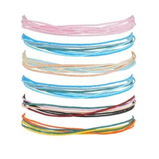 Set Of 6: Layered Cord Bracelet Set Of 6 - As Shown In Figure - One Size
