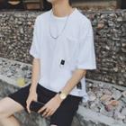 Asymmetric Elbow-sleeve T-shirt